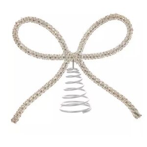 New! Hobby Lobby Rhinestone Gold Bow Tree Topper, 11.75”